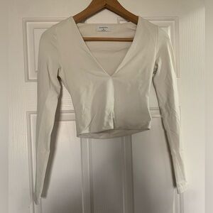 Babaton fitted long sleeve crop - XXS